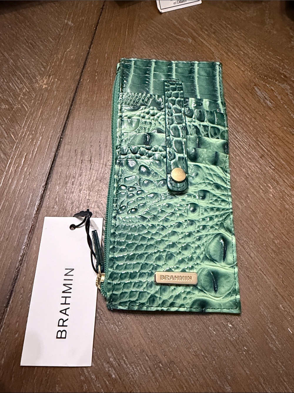 Brahmin credit card wallet in Myrtle NWT and registration card.